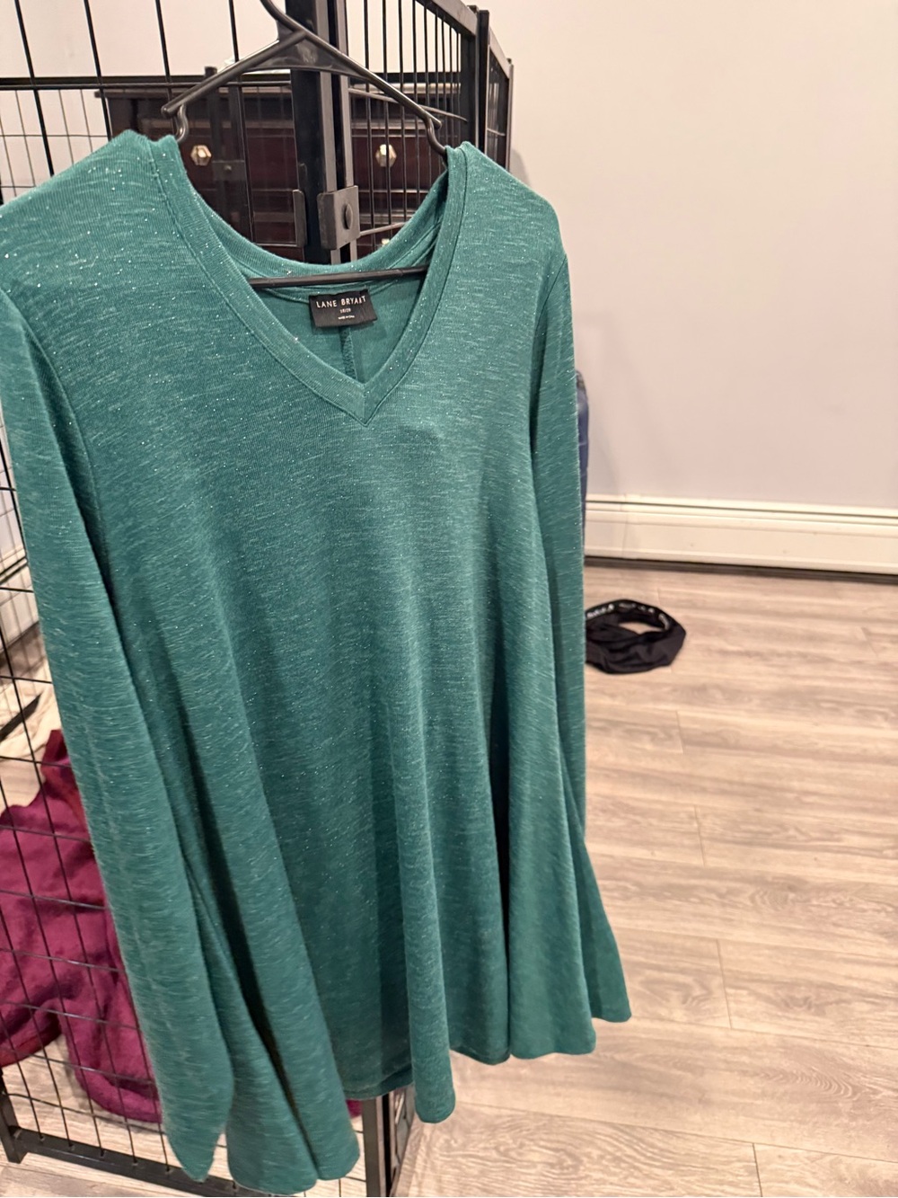 Lane Bryant Teal V-Neck Swing Tunic